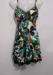 Boho Butterfly Print Mini Dress