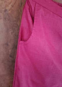 Libas Round Neck Pleated Straight Kurta with Trous