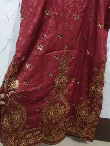 Maroon Embellished Kurta Set (NEW)