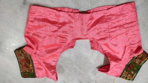 Pink Embroidered Silk Blouse