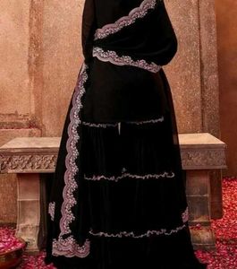 Trending Black Lehenga/ Sharara Choli Set
