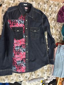 Men's Spiderman Denim Shirt