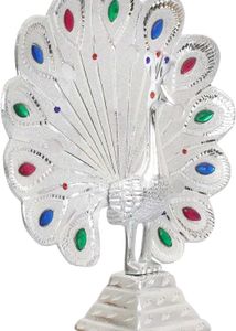 Silver Decorative Peacock