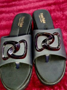Princess Muskan Stylish Black Slip-On Sandals ₹399
