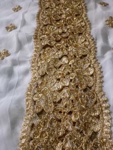 2 Color Heavy Saree With Golden Work