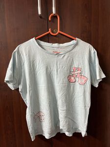 Light Blue Graphic T-Shirt