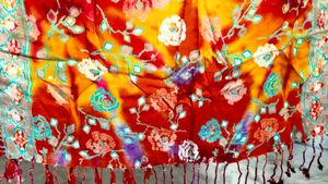 #कॉम्बो Vibrant Tie-Dye Floral Dupatta