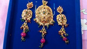 Gold-Tone Indian silver Jewelry Set