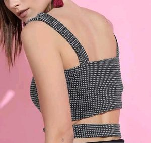 Silver Crop Top