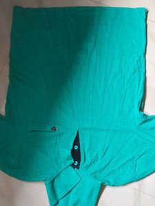 Teal Short Sleeve Button-Down