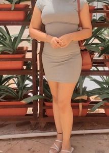 green h&amp;m tshirt dress
