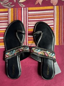 Embellished Flat Sandals