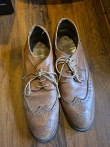 Tan Brogue Shoes For Men