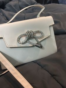 Chic White Bow Cluch Bag