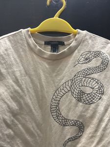 Cute Snake Graphic Crop Top