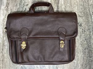 Classic Brown Leather Briefcase (free del)