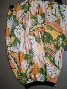 Tropical Leaf Print Maxi Dress