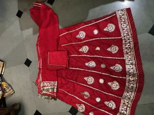 Red Embroidered Lehenga Choli