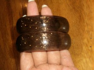 Black and Gold Glass bangles