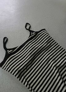Striped Maxi Dress with Spaghetti Straps