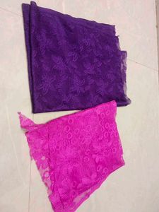 Purple & Pink Lace Blouse Fabric