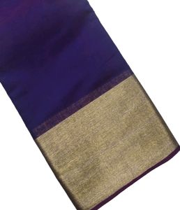 Solid Cotton Silk Zari Border Saree