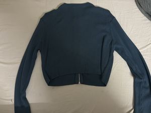 Ribbed Zip-Up Cropped Cardigan