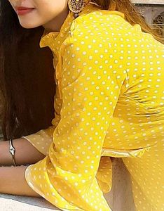 mustard Polka Dot Dress