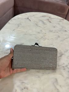 Sparkling Silver Evening Clutch