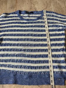 Blue &amp; White Striped Sweater
