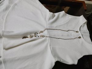 Women's white colored top-S Size
