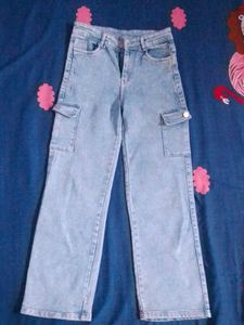 Light blue Cargo Jeans
