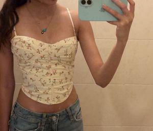 Bershka Floral Corset Top