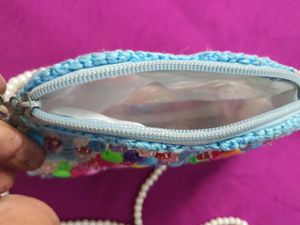 Cute Beaded Crochet Pouch Bag
