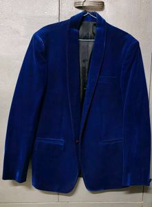 Men's Royal Blue Velvet Blazer