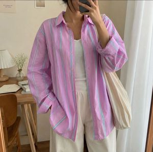 Pink Striped Long Sleeve Shirt