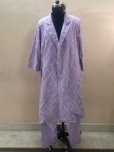 Lavender Chikankari Kurta Set
