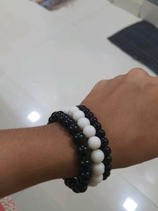 COMBO Black And White 💥Set of 3 Beaded Bracelets