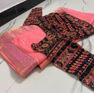 hot saree Blouse with Sequins ♠️