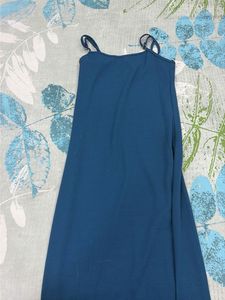 Teal Ribbed Camisole Dress