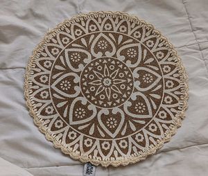 set of 3 jute round table placemats