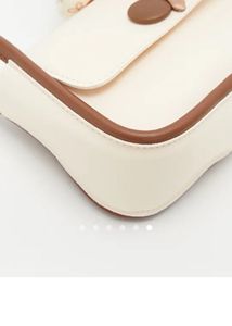 savana Chic Cream Crossbody Bag with Scarf Detail
