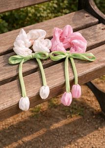Tulip Flower Hair Ties - Set of 2