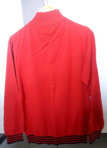cobb Perry Red Quarter Zip Sweater