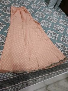 Peach Embroidered Kurta Set