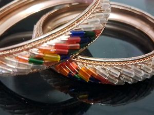 Colorful Beaded Bangles