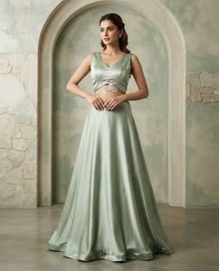 Elegant Pastel Green Lehenga Set