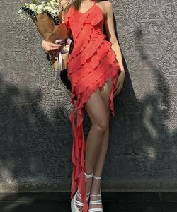 Chic Ruffled Halter Neck Dress