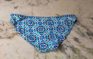 Blue Floral Bikini Bottom