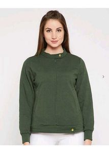 Chic Green Casual Jacket